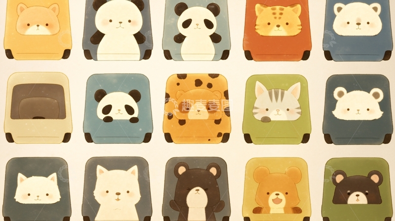 高清大图下载【趣麦麦图】卡通动物头像