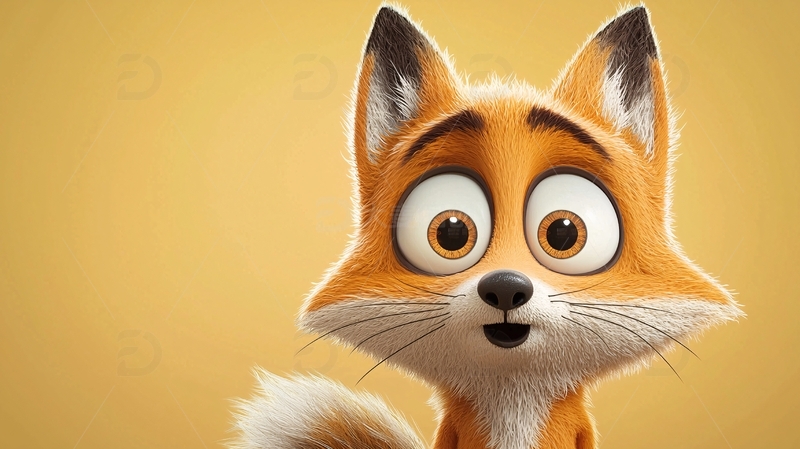 高清大图下载【趣麦麦图】可爱卡通狐狸