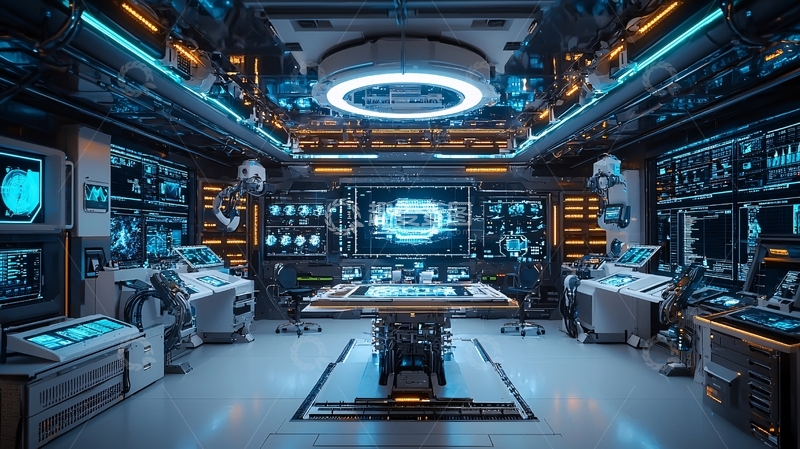 高清大图下载【趣麦麦图】未来科技感控制室