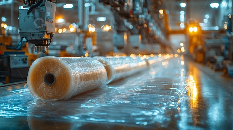 高清大图下载【趣麦麦图】工业生产线上的塑料卷