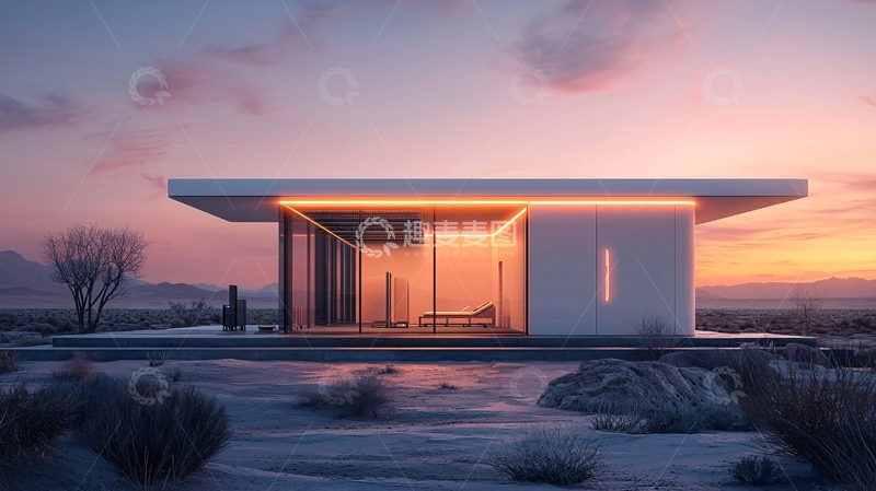 高清大图下载【趣麦麦图】极简主义沙漠住宅