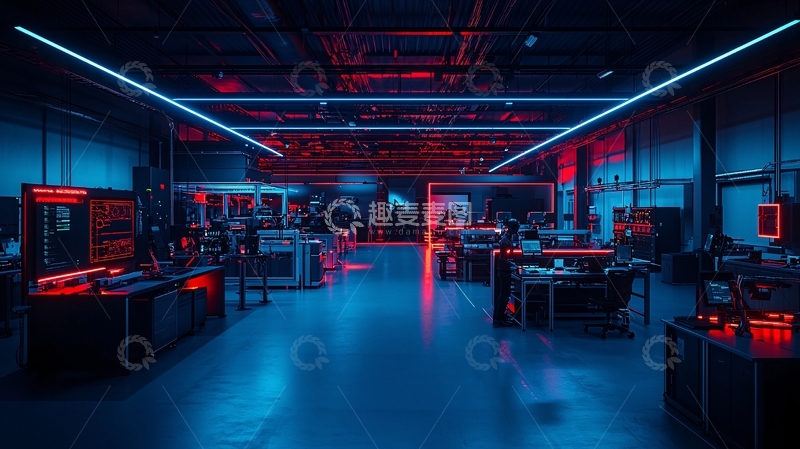 高清大图下载【趣麦麦图】未来感实验室