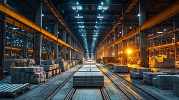 大型工业厂房内部