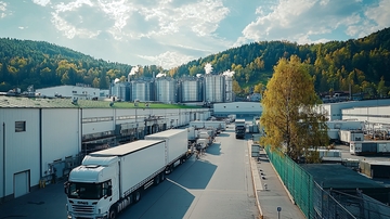 工业区卡车运输