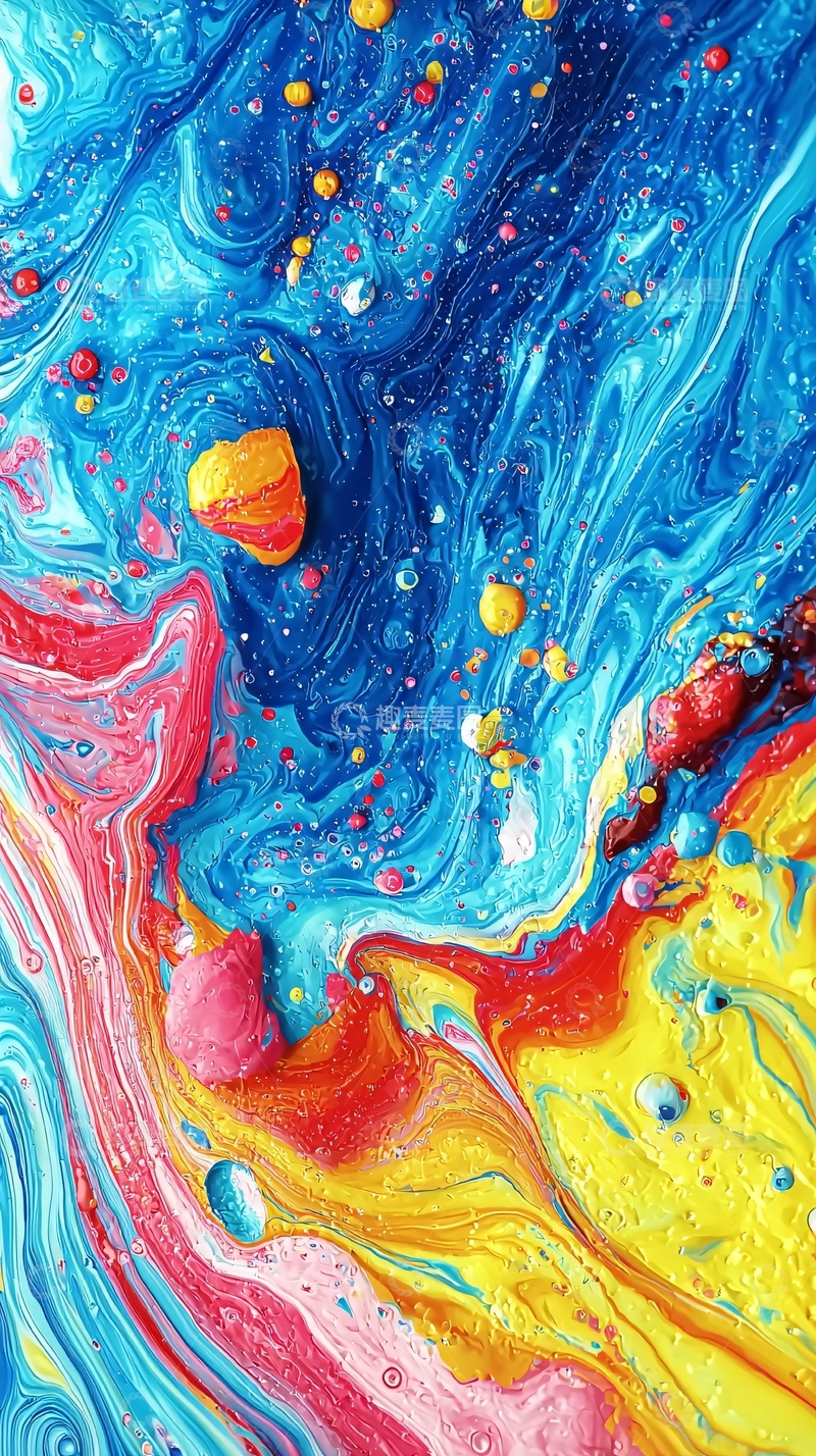 高清大图下载【趣麦麦图】流体颜料艺术