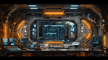 未来科技控制室场景