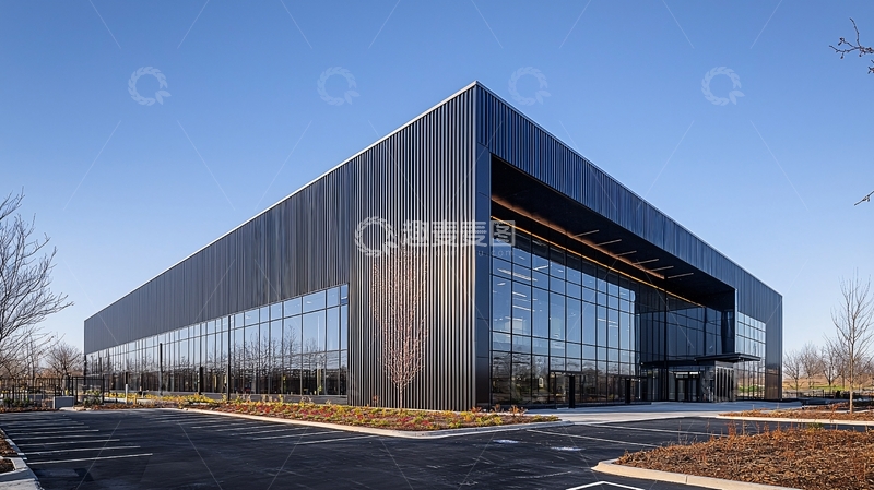 高清大图下载【趣麦麦图】现代黑色金属外墙建筑