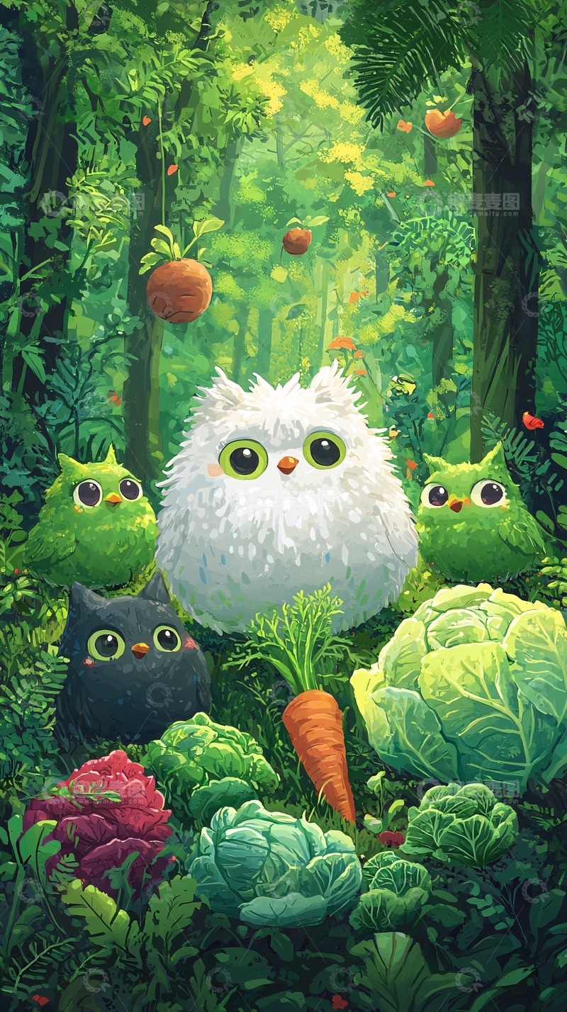 高清大图下载【趣麦麦图】萌宠森林