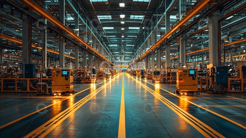 高清大图下载【趣麦麦图】宽敞明亮的工厂车间