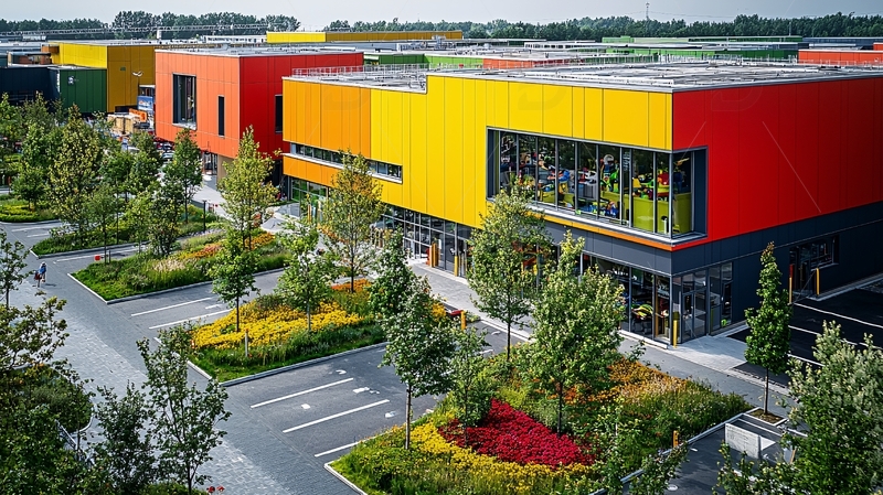 高清大图下载【趣麦麦图】彩色方块建筑群