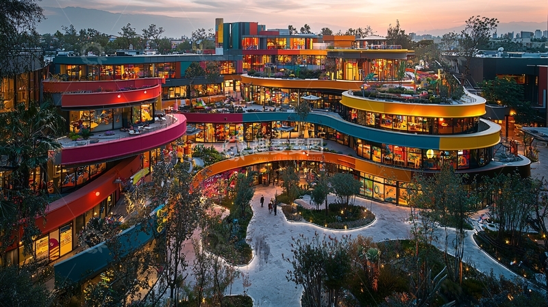 高清大图下载【趣麦麦图】彩色建筑群