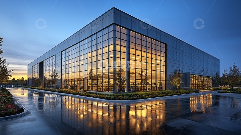 高清大图下载【趣麦麦图】现代化玻璃幕墙建筑