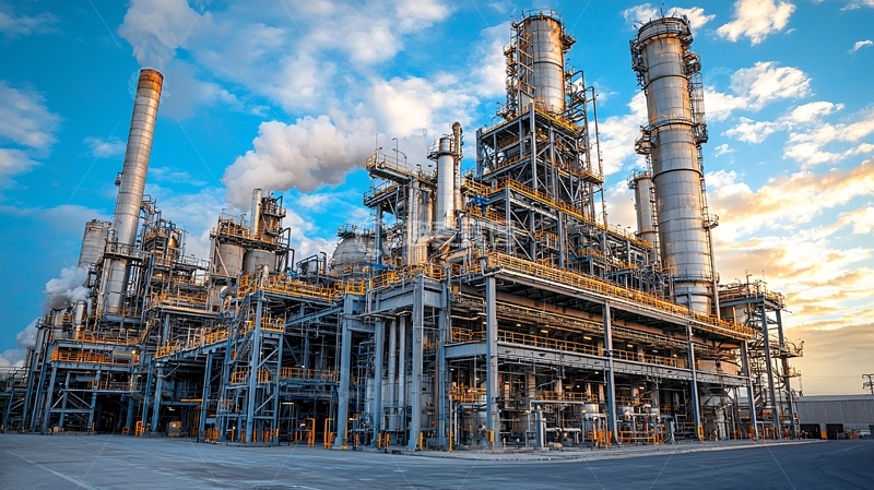 高清大图下载【趣麦麦图】大型炼油厂全景