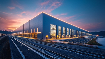 现代化大型物流仓库