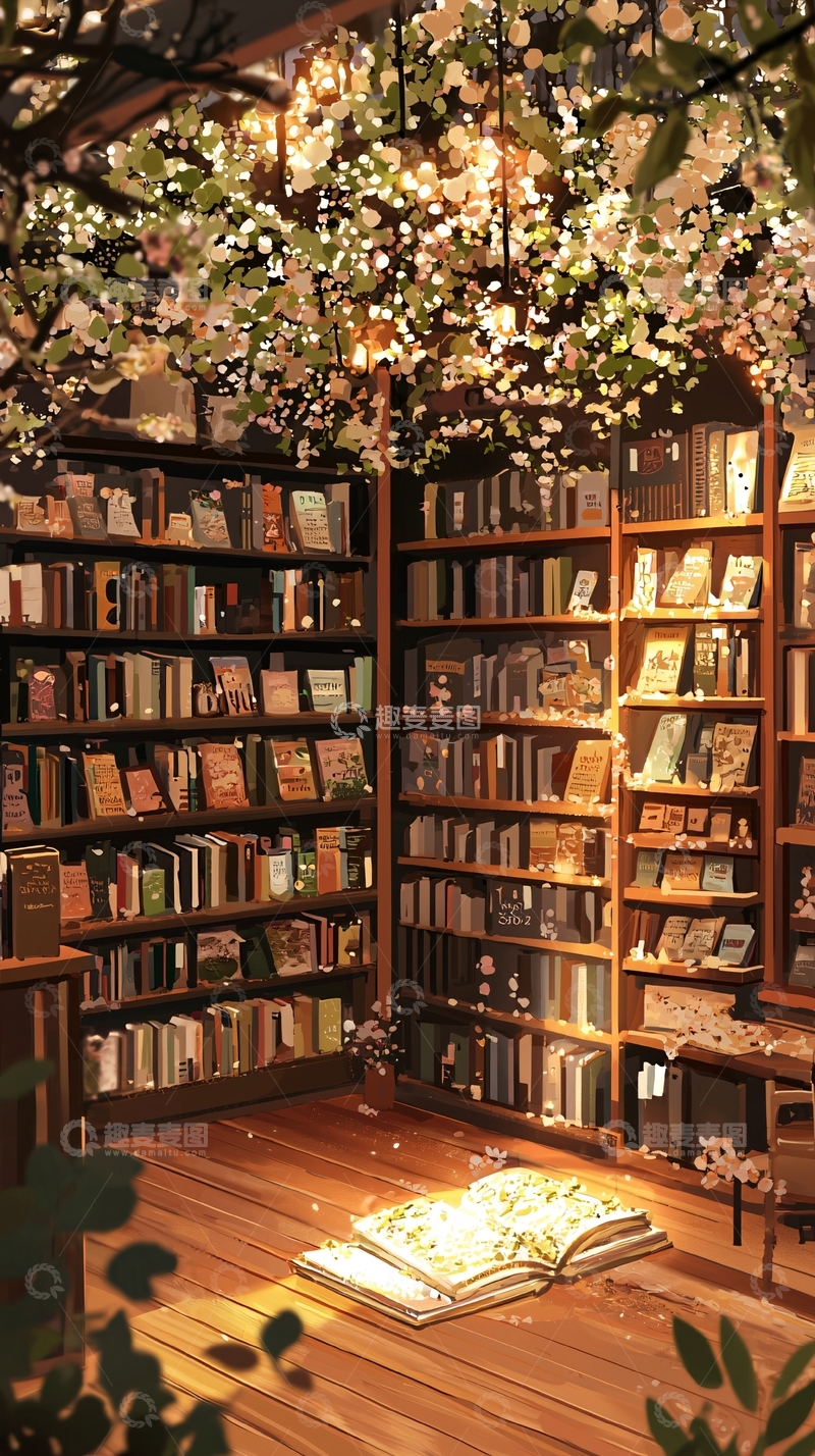 高清大图下载【趣麦麦图】树下梦幻般书房