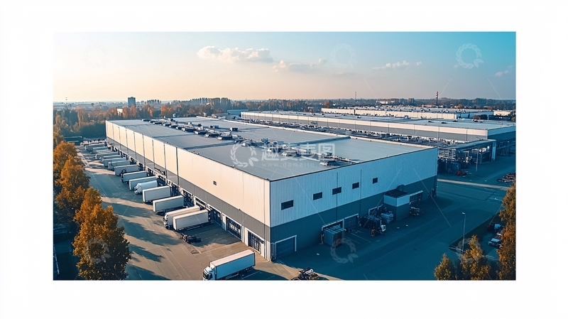 高清大图下载【趣麦麦图】大型现代化的物流仓库