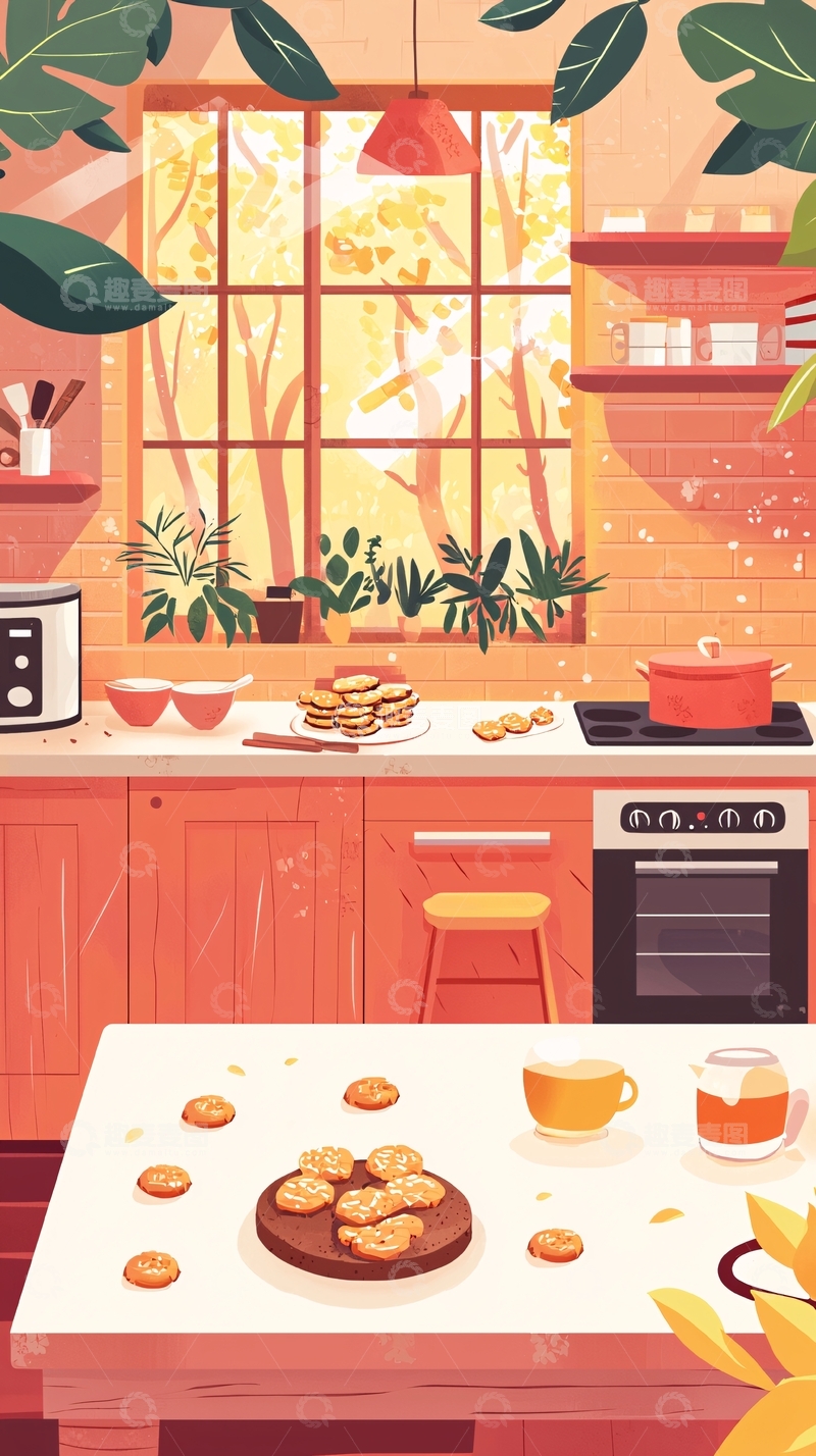 高清大图下载【趣麦麦图】阳光厨房烘焙饼干