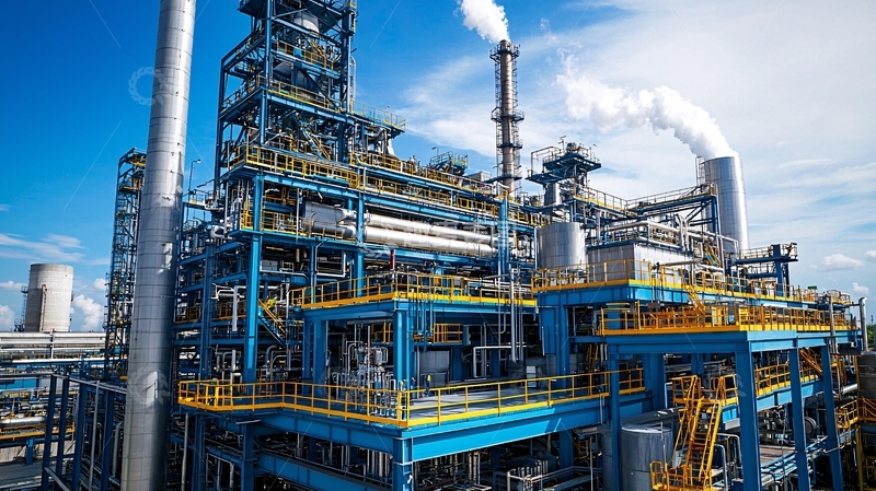 高清大图下载【趣麦麦图】工业化工厂蓝天白云