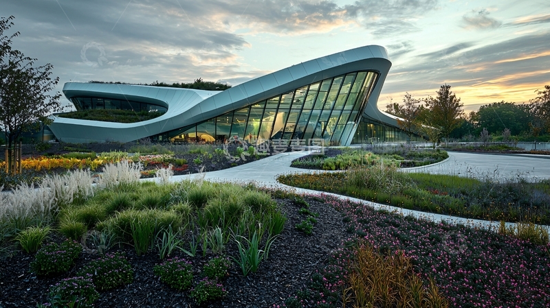 高清大图下载【趣麦麦图】未来主义建筑外观