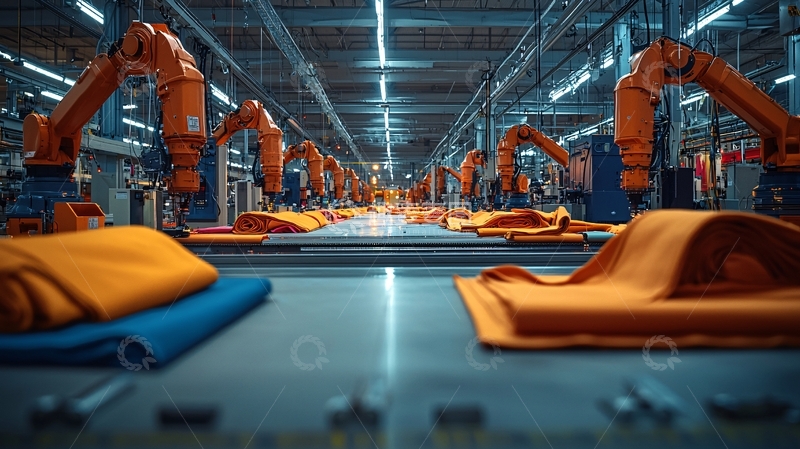 高清大图下载【趣麦麦图】智能工厂自动化流水线