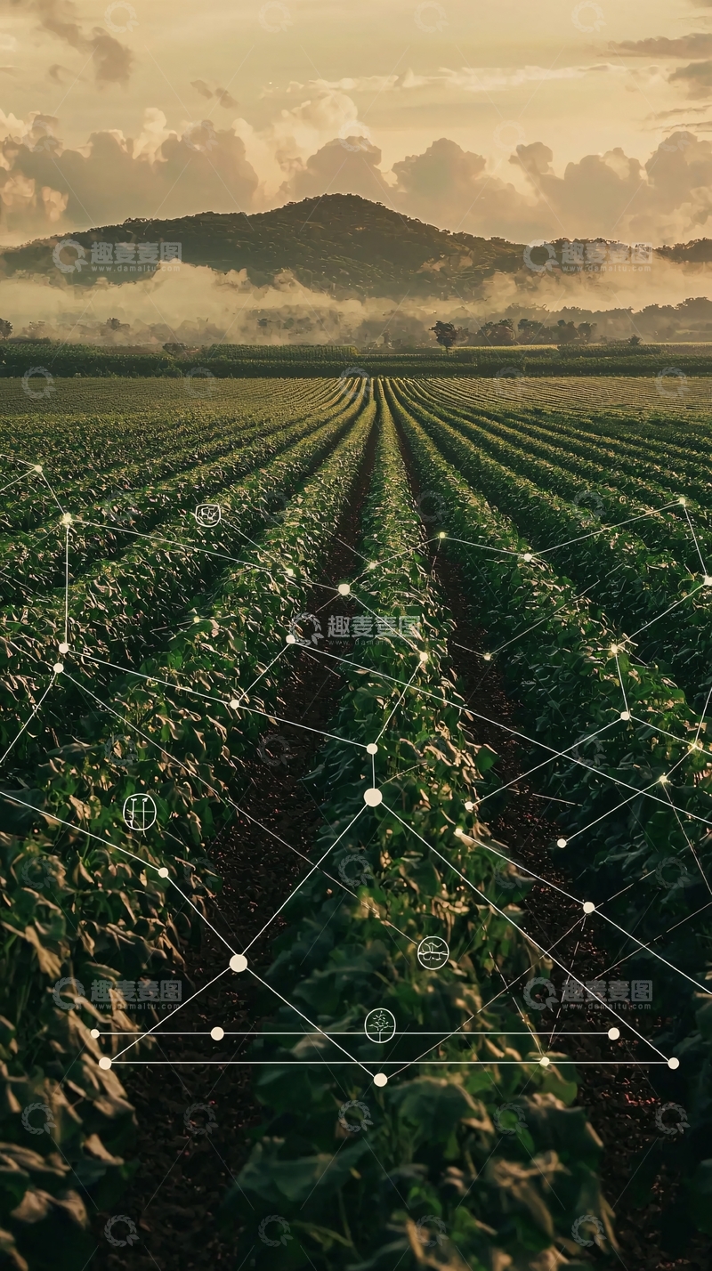 高清大图下载【趣麦麦图】田园风光智能农业科技