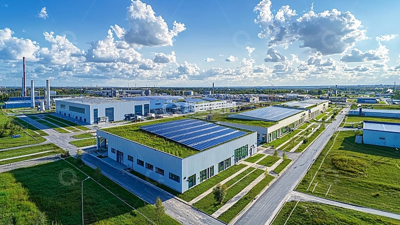 高清大图下载【趣麦麦图】广阔的工业园区鸟瞰图