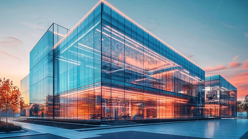 高清大图下载【趣麦麦图】现代玻璃幕墙建筑