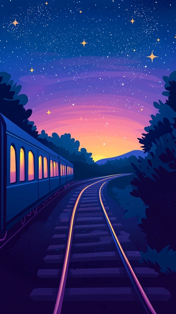 星空下的火车