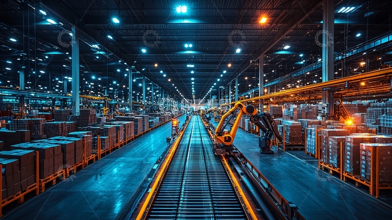 高清大图下载【趣麦麦图】大型仓库夜景