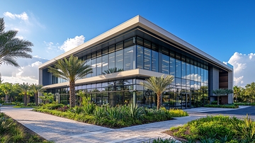 现代玻璃幕墙办公楼