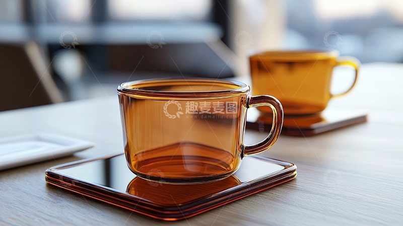 高清大图下载【趣麦麦图】琥珀色玻璃杯
