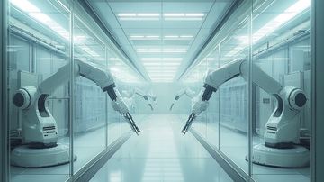 未来工厂的机器人手臂