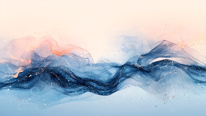 高清大图下载【趣麦麦图】水彩墨迹抽象画