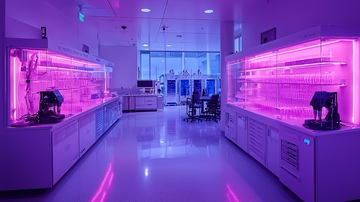 粉色紫色灯光实验室