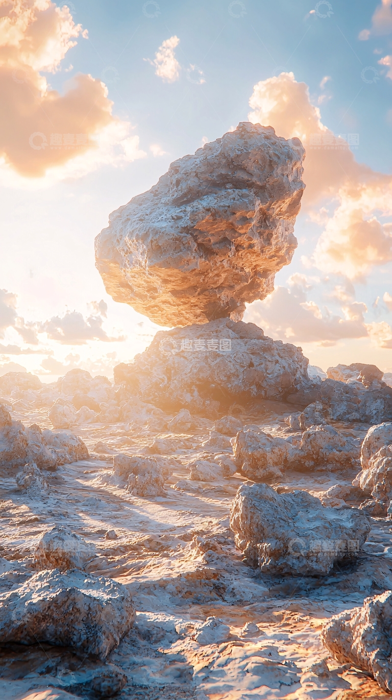 高清大图下载【趣麦麦图】平衡的石头