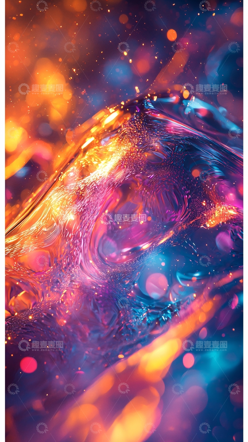 高清大图下载【趣麦麦图】梦幻色彩流动