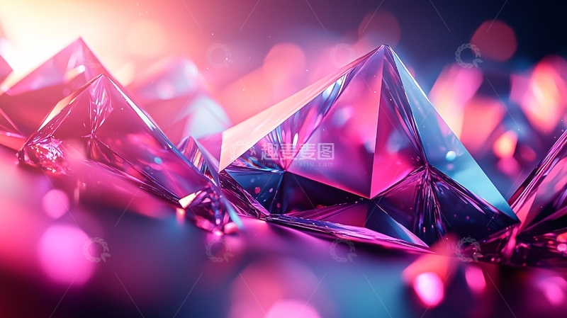 高清大图下载【趣麦麦图】晶莹剔透的紫色水晶