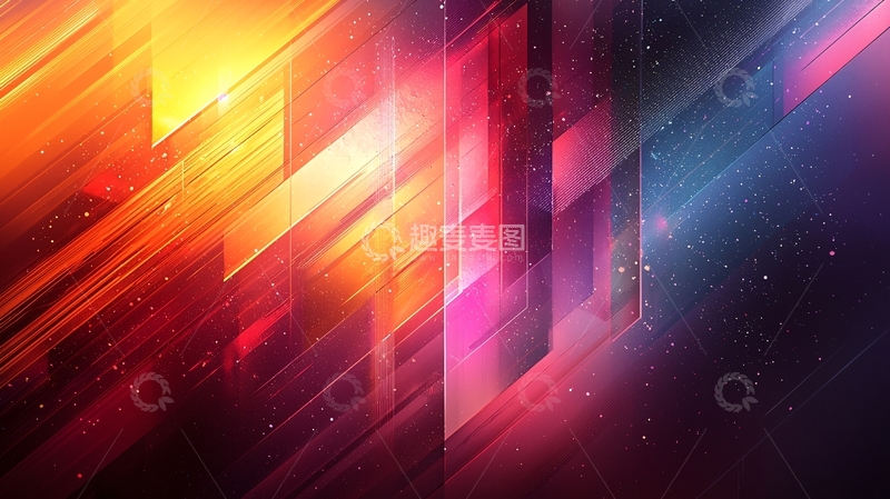 高清大图下载【趣麦麦图】抽象彩色几何背景