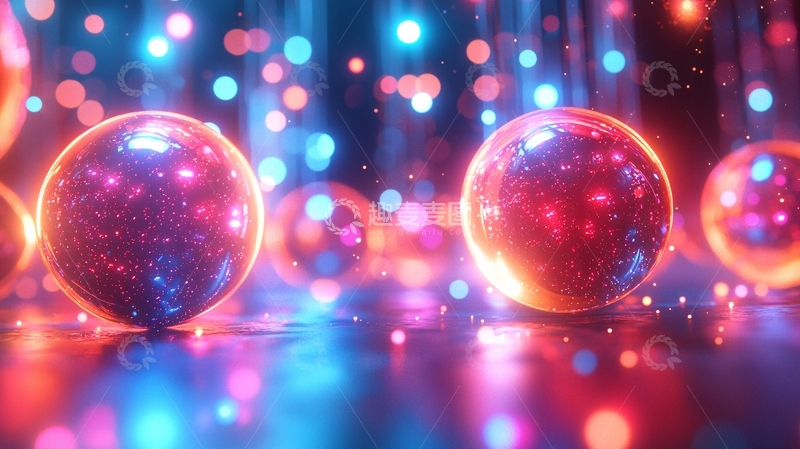 高清大图下载【趣麦麦图】闪耀的科技感球体
