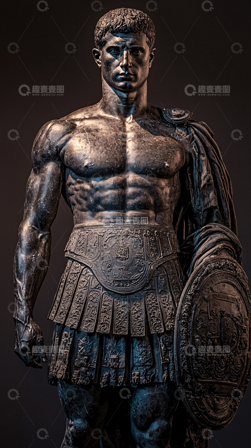 高清大图下载【趣麦麦图】罗马战士雕塑