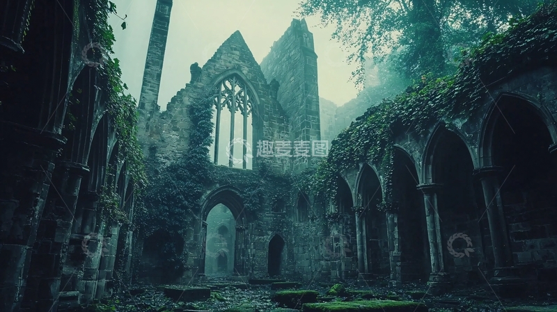 高清大图下载【趣麦麦图】神秘废墟古堡