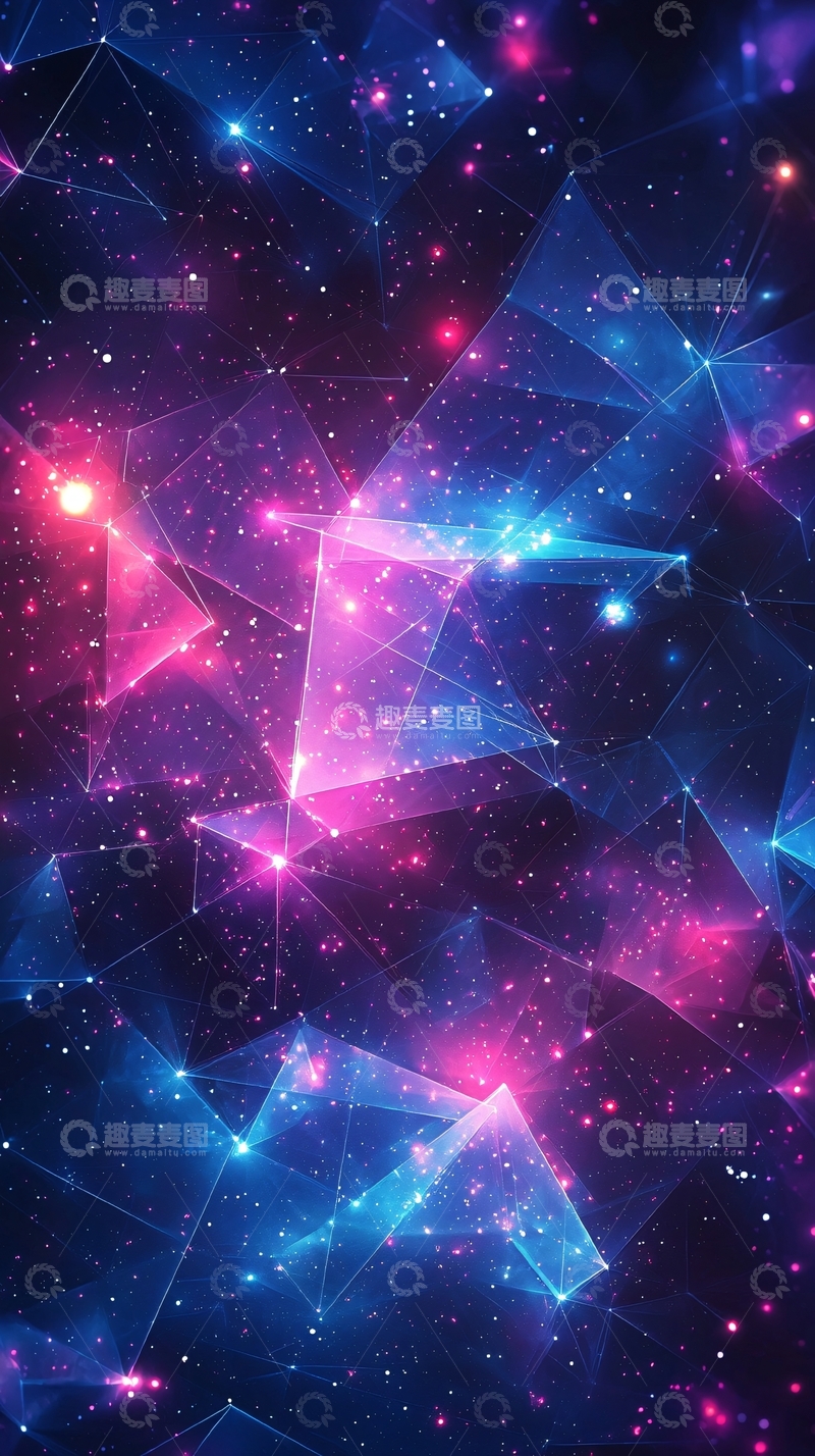 高清大图下载【趣麦麦图】星空几何图案背景