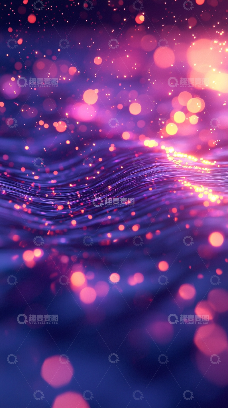 高清大图下载【趣麦麦图】紫色光晕水波纹梦幻背景