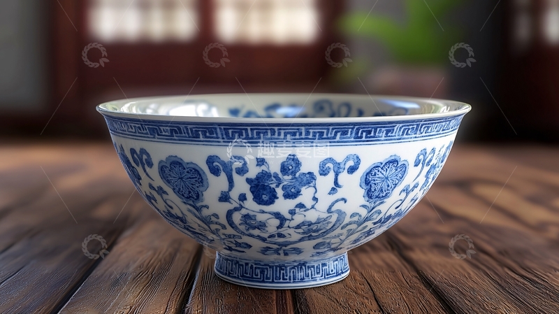 高清大图下载【趣麦麦图】青花瓷碗