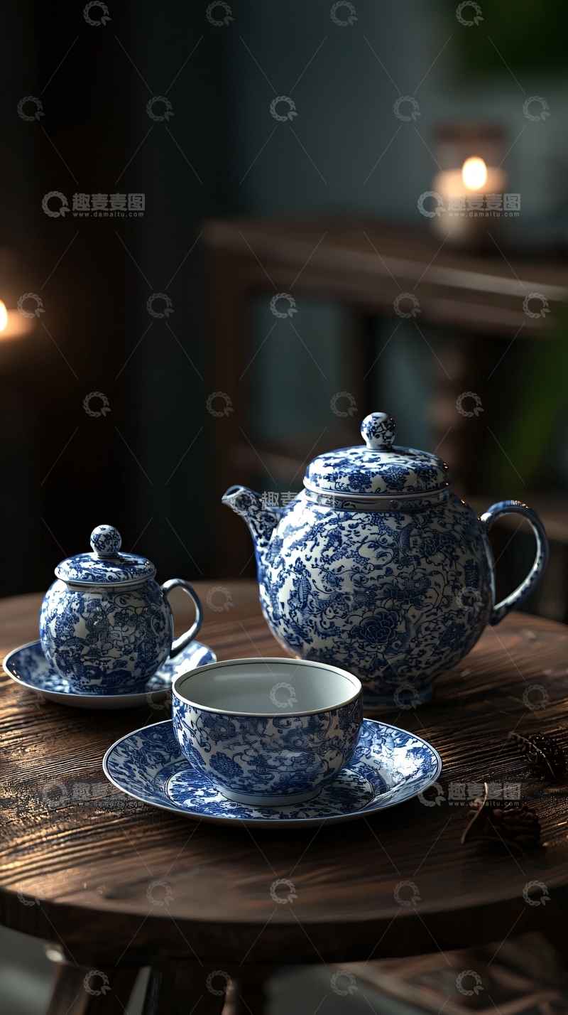 高清大图下载【趣麦麦图】中式茶具