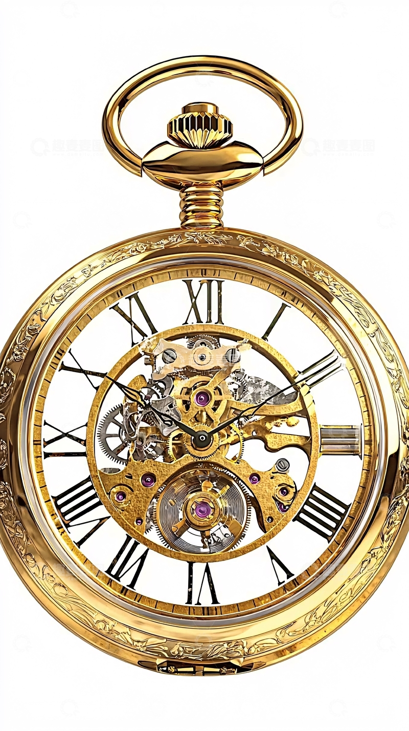 高清大图下载【趣麦麦图】黄金怀表