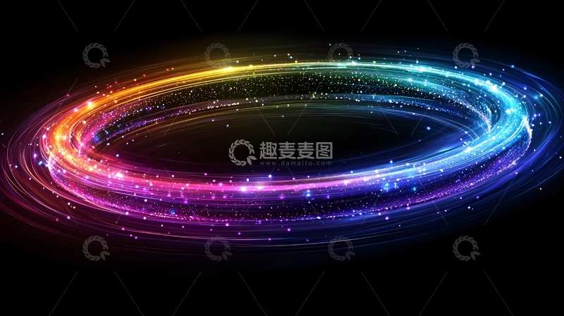 高清大图下载【趣麦麦图】炫彩光环