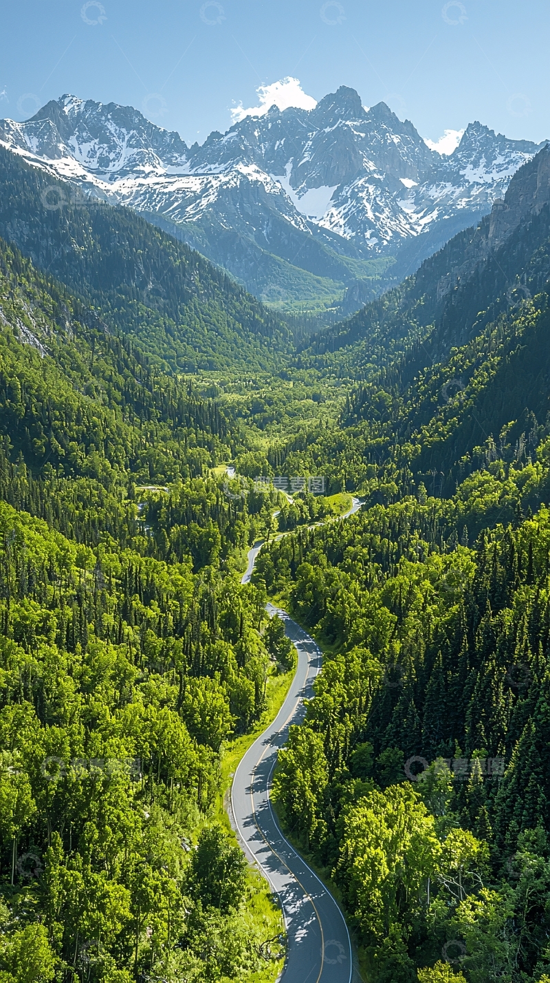 高清大图下载【趣麦麦图】蜿蜒山路