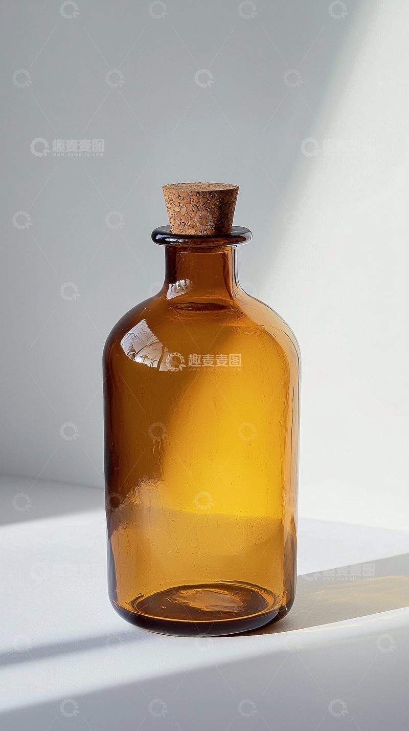高清大图下载【趣麦麦图】琥珀色玻璃瓶