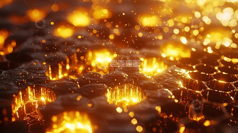 高清大图下载【趣麦麦图】熔岩地表火焰纹理